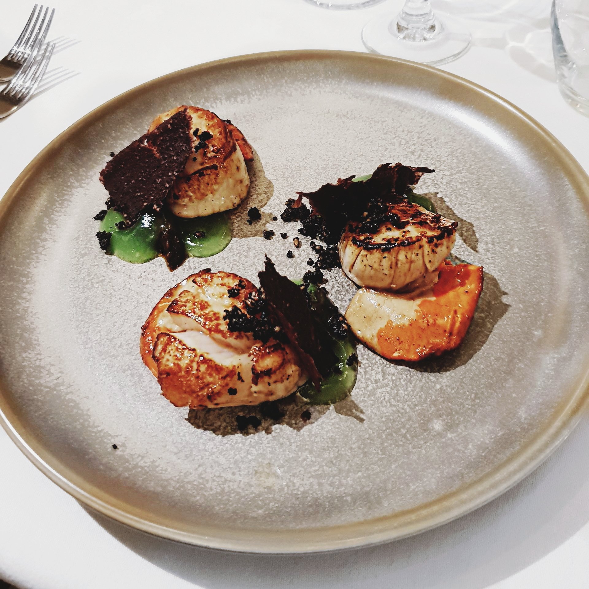 Scallops and Black pudding