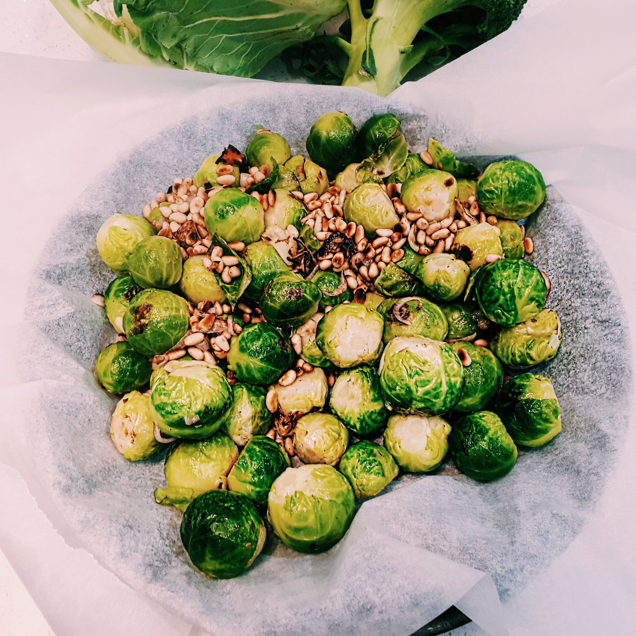 Brussel Sprouts and Pine nuts