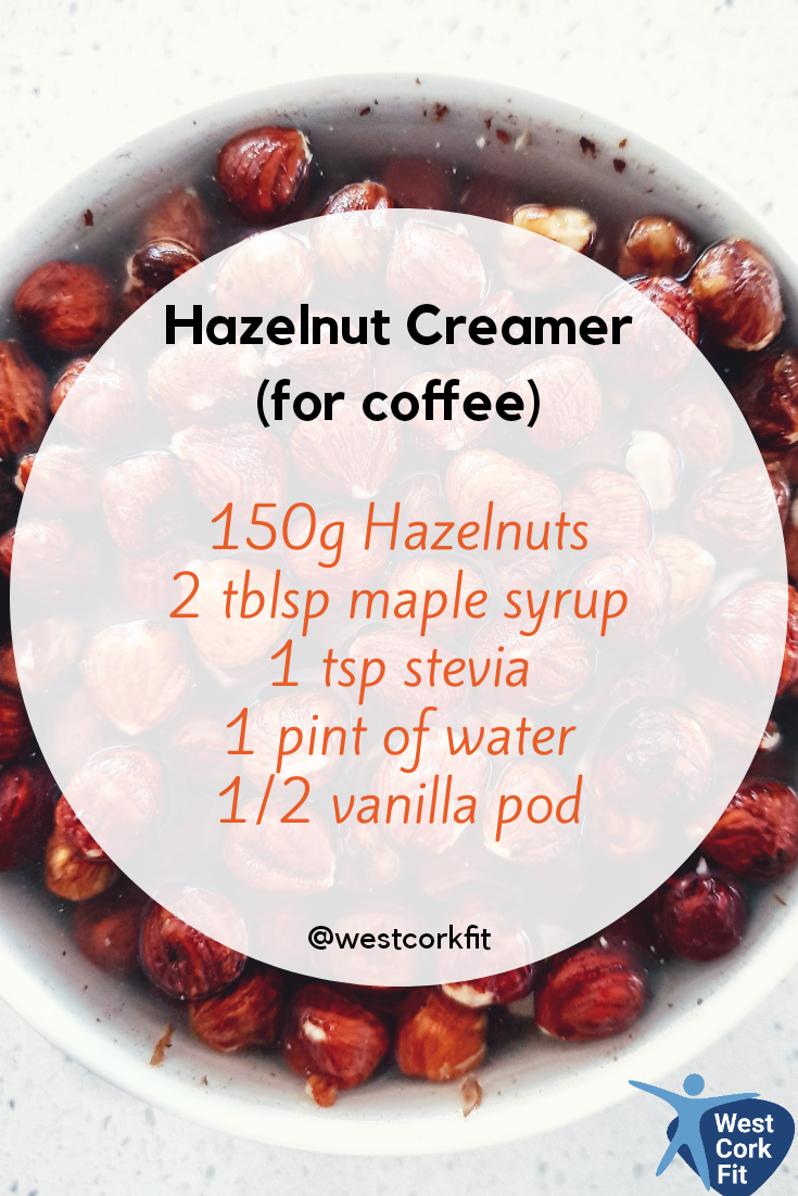 Ingredients for Hazelnut Creamer