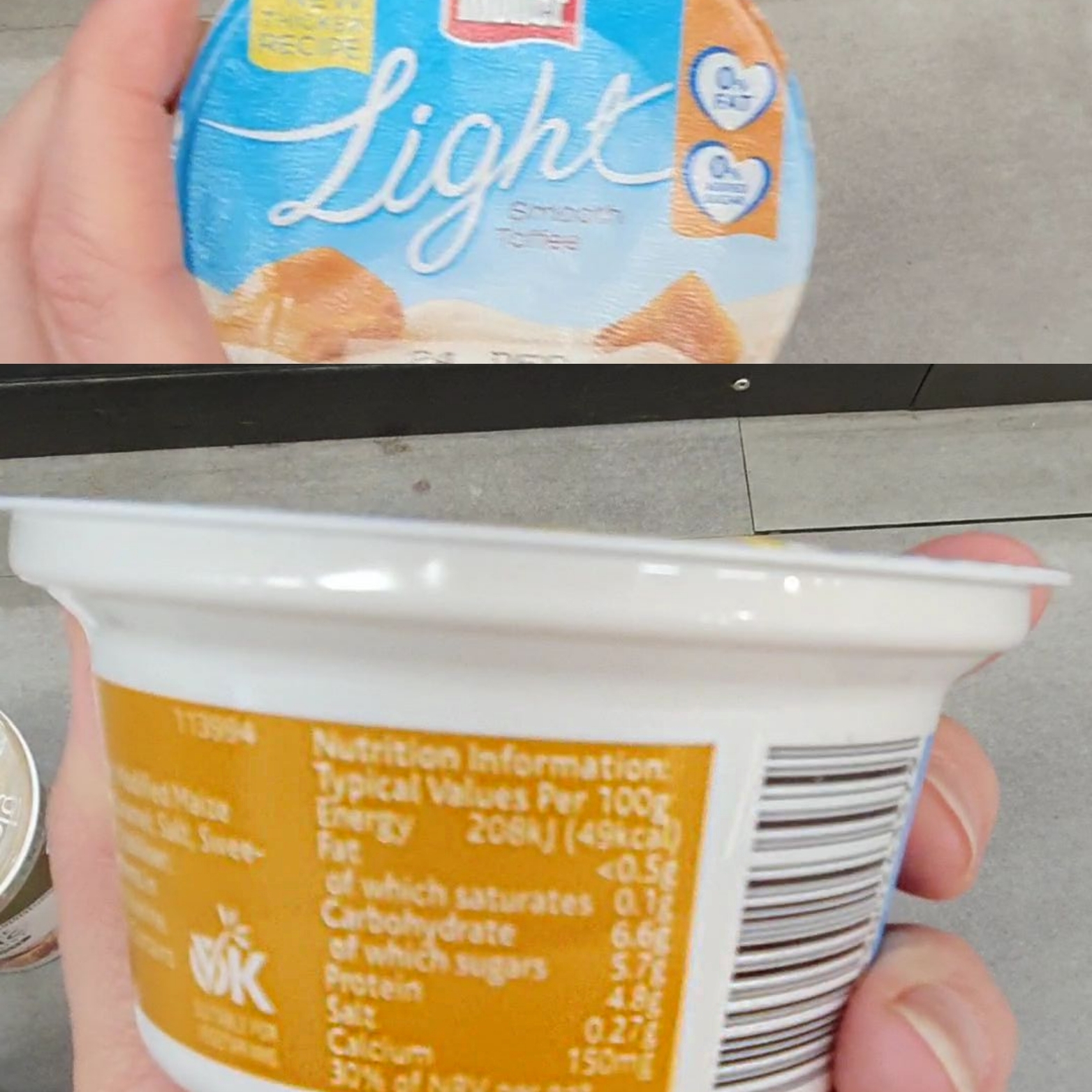 This yoghurt uses pectin