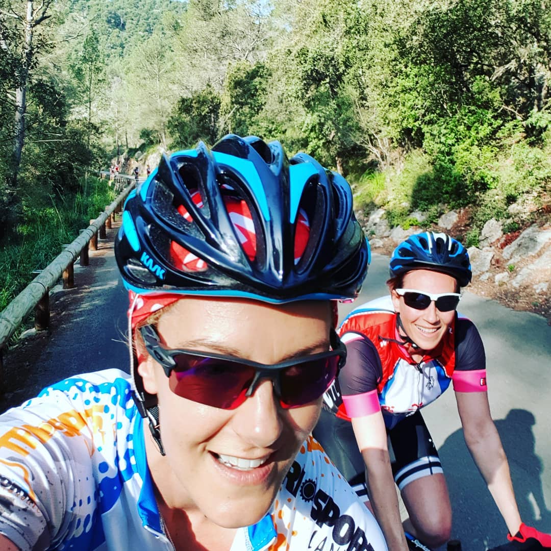 Cycling up hills in Majorca and running off the bike - perfect training for the triathlete
