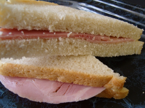 Ham sandwich for lunch